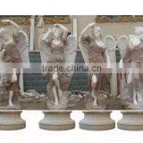 Hot Sale Hard Carved Large Four Season Garden Marble Statue