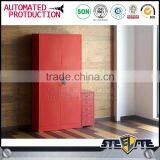 2 Door Steel Clothes Storage Locker Cabinet Metal Closet Wardrobe thumbnail-2