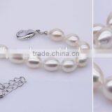 Wholesale 6-7mm Rice Freshwater Pearls Bracelet Design thumbnail-2