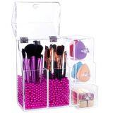 Acrylic Brush Holder Lipstick Puff Drawer Dustproof Box thumbnail-3