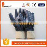 DDSAFETY 2017 Nature Cotton Work Glove 3/4 Nitrile Coating Glove thumbnail-5