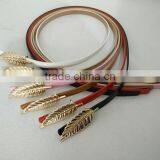 Wholesale Leaf Pattern Alloy Buckle Sex Women Lady Thin PU Waist Belt thumbnail-3