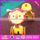 2016 High Quality Baby Wooden Lion Toy Car W16A025 thumbnail-5