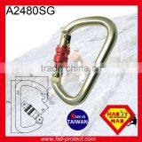 D Type For Rescue Aluminum Carabiner For Mountain Rock Climbing thumbnail-3