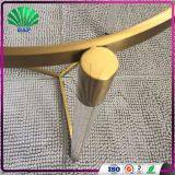 Clear Acrylic Round Coffee Table Living Room Center Tea Table Gold Metal Design thumbnail-2