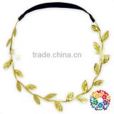 Hot Sale Elastic Hairbands Gold Leaf Pattern Garland Fashion Hair Accessories For Girls
