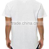 Longline Curved Hem Mens White t Shirt With High Quality thumbnail-3