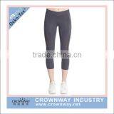 Plain Cool Sport Leggings Gym Leggings Yoga Wear With Mesh Fabric Insert thumbnail-1