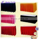 2015 Hot Selling Polyester Cheap Colorful Table Skirting