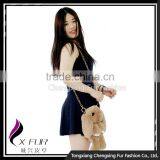 CX-H-15 Cute Rabbit Shape Women Genuine Rex Rabbit Fur Handbag thumbnail-3