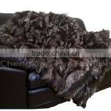 CX-D-116A Genuine Fox Fur Rug Carpet thumbnail-3
