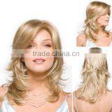 100% Japan's Hair Woman Wavy Blonde Synthetic Wig Long Big Wavy Hair Women Cosplay Party Costume Wig thumbnail-3