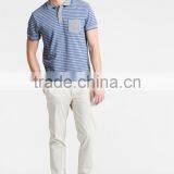 MGOO New Design Two Buttons Mens Polo Shirt Stripe Printing Pique Polo Shirts With Customized Logo thumbnail-4