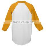 Qiuck Dry Youth Style Baseball Jersey Contrast Color Rib Knit Collar Raglan Sleeves Tee 50% Polyester 50% Cotton Jersey Tee thumbnail-3