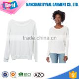Wholesale Women Custom Blank Plain Spring White Sweatershirt