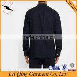 Hot Sale Dark Color Washed Denim Dress Shirts Wholesale Dress Denim Shirts thumbnail-3