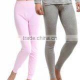 2017 New Arrival Personalized Private Label Your Own Brand Design Cotton V-neck Long Sleeve Undershirts Lady Thermal Underwear thumbnail-2