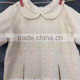 Boys Linen Romper Infant Baby Linen Jon Jon Shortall Toddler Baptism Outfit thumbnail-2