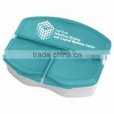 USA Made Tri-Minder Pill Box - Features 1 Large Compartment and 2 Smaller Compartments and Comes With Your Logo thumbnail-3