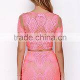 Sexy Delicated Mesh Bodycon Fit Two Piece Prom Dress Lace Prom Dresses thumbnail-4