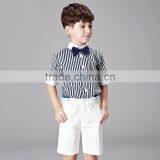 New Summer Boys Formal Clothing Set 3Pcs Boy Suit Include Tie Stripe Shirts And Shorts Fancy Children Wear B-NB-CS905-25 thumbnail-3