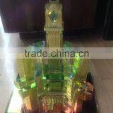 Crystal Makkah Clock Model for Islamic Souvenir Gift thumbnail-1