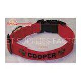 Embroidered Custom Nylon DIY Dog Collar / Tibetan Mastiff Dachshund Collar