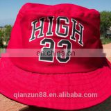 Blank Red Cotton Bucket Hat Boonie Bucket HATS/CAPS