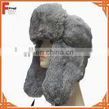 Top Quality Chinese Chinchilla Rabbit Fur Russian Hat thumbnail-2