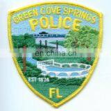 Iron on USA Sew-On Uniform Military Shield Embroidery Patch for Clothes, Gold Metallic Florida State Embroidered Emblems Badge