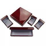 Custom Luxury Beautiful Wooden Ring Box, Wooden Jewelry Box With Shiny Reddish Brown thumbnail-2