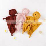 Organic Muslin Blanket Cute Knotted Lion Baby Comforter Toy thumbnail-4