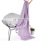 Wholesale Custom Soft Solid Color Light Purple Throw Blanket For Sofa thumbnail-5
