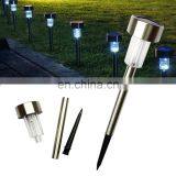 Led solar plug light lawn light stainless steel garden decorative light