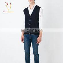 Mens Cashmere Sweater Vest , Sleeveless Sweater for Men thumbnail-2