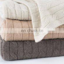 Colorful Cable Luxe Knitted Cashmere Baby Blanket thumbnail-2