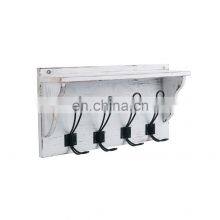 Stone Rustic Coat Rack Shelf Hanging Entryway Shelf With 4 Hooks thumbnail-2