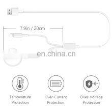 2 in 1 Mobile Phone 8 Pin Usb Data Fast Charging Cable Magnetic Wireless Charger Pad for Watch thumbnail-3