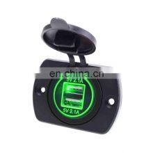 Auto and Motorcycle Car Charger Dual Aperture 4.2A With Single Hole Panel Dual USB Mobile Phone Car Charger thumbnail-4