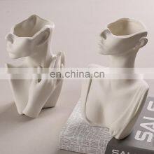 Modern Simple Abstract Human Body Sculpture Ceramic Dry Flower Vase For Living Room Office Decoration Creative Nordic thumbnail-4