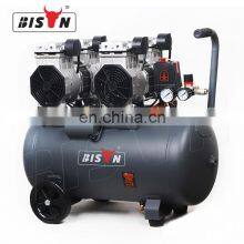 Bison China Two Heads Portable Medical Silent Sound Proof 50 Ltr Oil Free Air Compressor 3hp Price