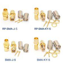 RF Adapter for RG6 RG316 RG174 50-3DFB Cable RP SMA-J-5 Connector RP SMA-KY-5 Coaxial Connector thumbnail-2