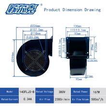 Stong Suction 140mm 230V 400V China Factory Wholesale Portable Boiler Blower Centrifugal Fan thumbnail-3