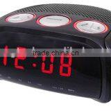 High Quality AM FM Dual Alarms Light Rim Clock Radio thumbnail-2