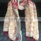 Ink Painting Print Design Large Long Cotton Pashmina Scarf Women Hijab Quality Choice thumbnail-3