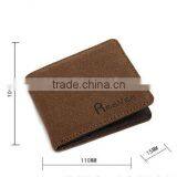 New Mens Boys Plain Canvas Velcro Leather Wallet With id Window thumbnail-2