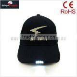 Embroidery Logo Fashion Custom Black Cap LED Light