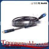 Wholesale Price Premium A Type Dual Hdmi Cable With Gold Ends For Hd Tv