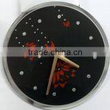 UV Oil 4C Printing Flower Decorative Acrylic Wall Clock thumbnail-1