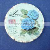 with customized design printed glazed shinny finished ceramic coaster